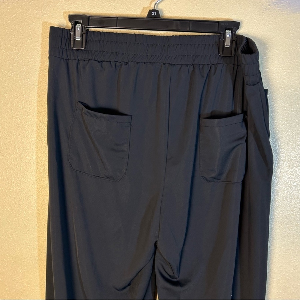 Maxe Collection Pants Black Plus Size 2X Elastic Waist Pockets Wide Leg Career - Picture 10 of 15